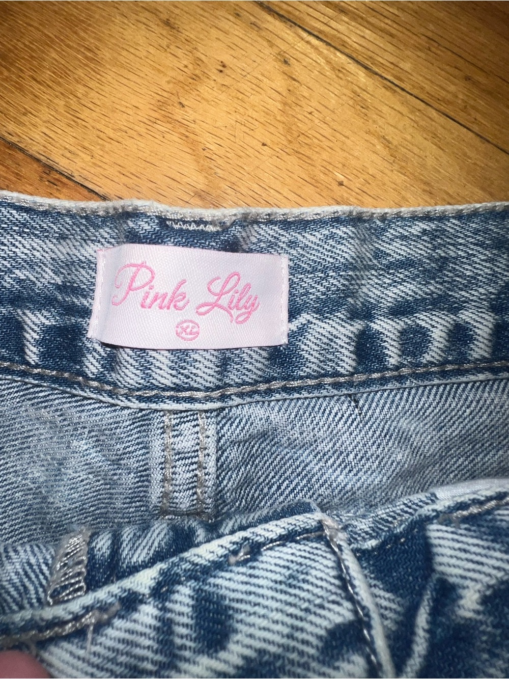Pink Lily Light Wash Distressed Denim Shorts - Women's - Picture 3 of 3